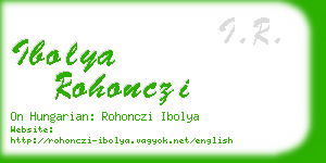 ibolya rohonczi business card